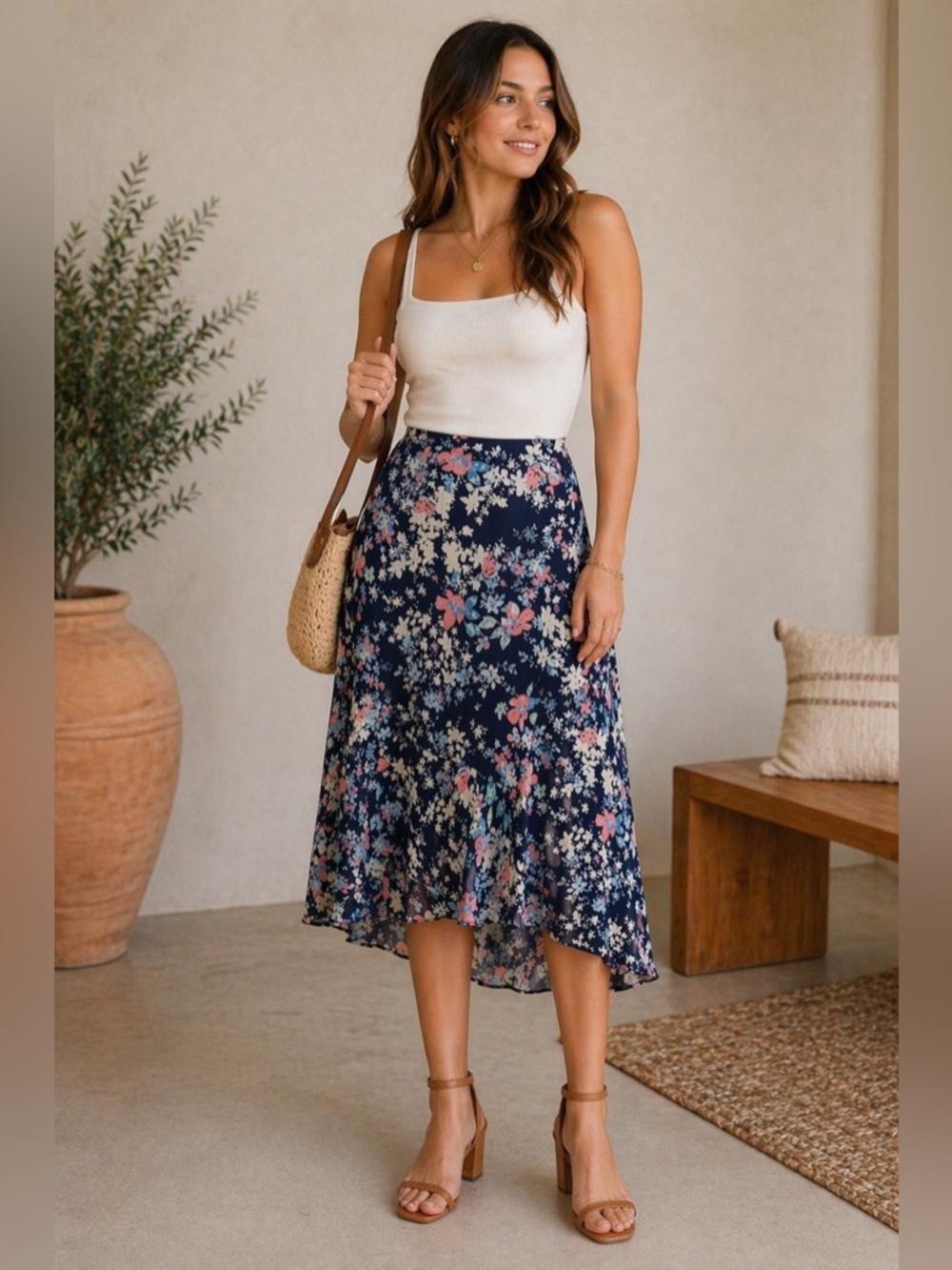 Westport Floral Spring Summer Skirt Size XL